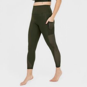 💚 aerie OFFLINE Goals High Waisted Mesh Pocket Legging in Crew Green 💚